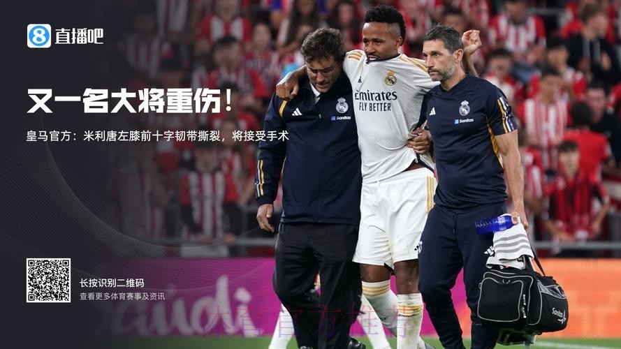 皇马官方：米利唐接受左膝前十字韧带手术